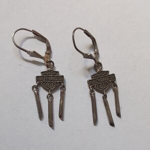 Harley-Davidson Silver Dangle Earrings